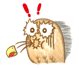 so so bird - cute owl sticker #12243105