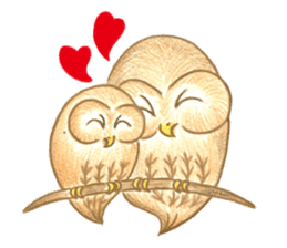 so so bird - cute owl sticker #12243107