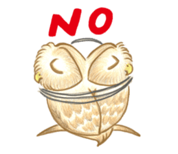 so so bird - cute owl sticker #12243110