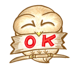 so so bird - cute owl sticker #12243111
