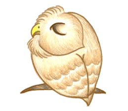 so so bird - cute owl sticker #12243113