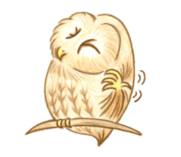 so so bird - cute owl sticker #12243115