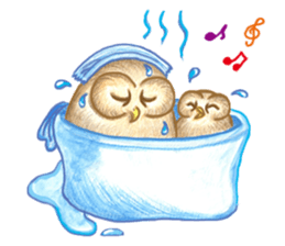 so so bird - cute owl sticker #12243125