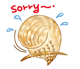 so so bird - cute owl sticker #12243135