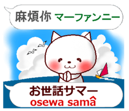 Chinese + Japanese. Puns version sticker #12246071