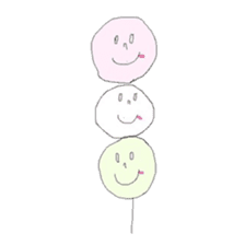 sanshoku dango (three colored dumplings) sticker #12246223