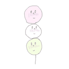 sanshoku dango (three colored dumplings) sticker #12246224