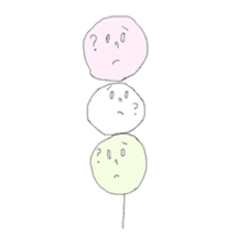 sanshoku dango (three colored dumplings) sticker #12246227