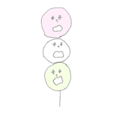 sanshoku dango (three colored dumplings) sticker #12246230