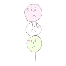sanshoku dango (three colored dumplings) sticker #12246231