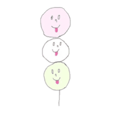 sanshoku dango (three colored dumplings) sticker #12246232