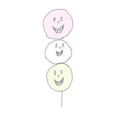 sanshoku dango (three colored dumplings) sticker #12246233