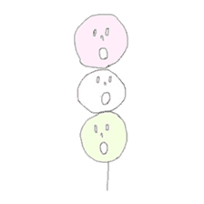 sanshoku dango (three colored dumplings) sticker #12246235