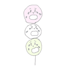 sanshoku dango (three colored dumplings) sticker #12246236