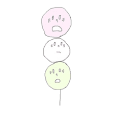 sanshoku dango (three colored dumplings) sticker #12246237