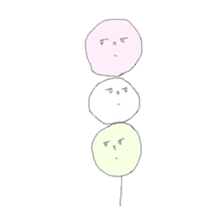 sanshoku dango (three colored dumplings) sticker #12246239
