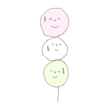 sanshoku dango (three colored dumplings) sticker #12246241