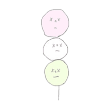 sanshoku dango (three colored dumplings) sticker #12246242