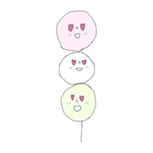 sanshoku dango (three colored dumplings) sticker #12246245