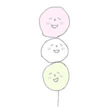 sanshoku dango (three colored dumplings) sticker #12246247