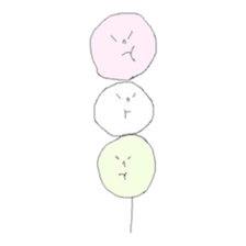 sanshoku dango (three colored dumplings) sticker #12246248