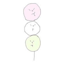 sanshoku dango (three colored dumplings) sticker #12246248