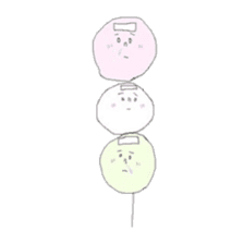sanshoku dango (three colored dumplings) sticker #12246249