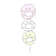 sanshoku dango (three colored dumplings) sticker #12246251