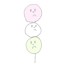 sanshoku dango (three colored dumplings) sticker #12246253