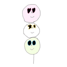 sanshoku dango (three colored dumplings) sticker #12246254