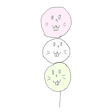 sanshoku dango (three colored dumplings) sticker #12246255