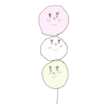sanshoku dango (three colored dumplings) sticker #12246257
