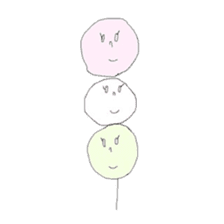 sanshoku dango (three colored dumplings) sticker #12246259