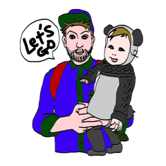 Happy family stickers (daily ver,2)