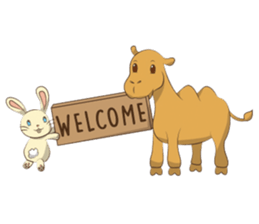 Bunny and Camel sticker #12246663