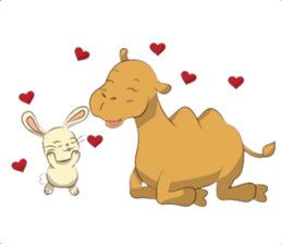 Bunny and Camel sticker #12246667