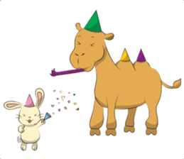 Bunny and Camel sticker #12246670