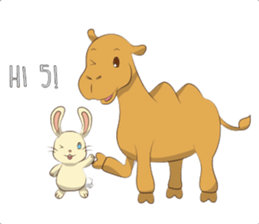 Bunny and Camel sticker #12246672