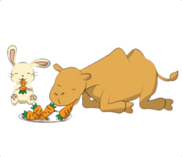 Bunny and Camel sticker #12246674