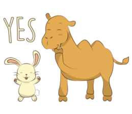 Bunny and Camel sticker #12246678