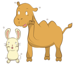 Bunny and Camel sticker #12246683