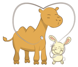 Bunny and Camel sticker #12246690