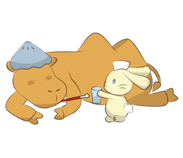 Bunny and Camel sticker #12246692