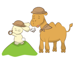 Bunny and Camel sticker #12246693