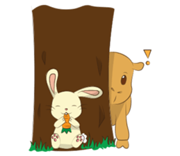 Bunny and Camel sticker #12246695