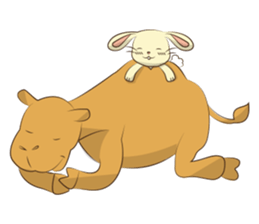 Bunny and Camel sticker #12246698