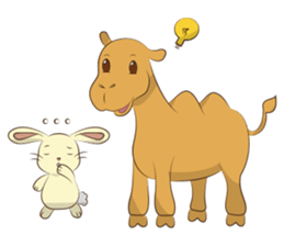 Bunny and Camel sticker #12246699