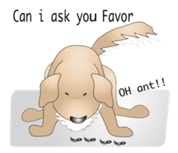 Every day with Golden Retriever. English sticker #12246703