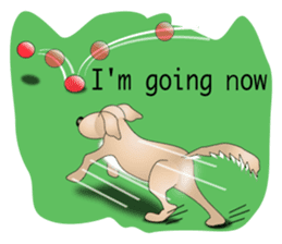 Every day with Golden Retriever. English sticker #12246708