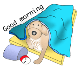 Every day with Golden Retriever. English sticker #12246710
